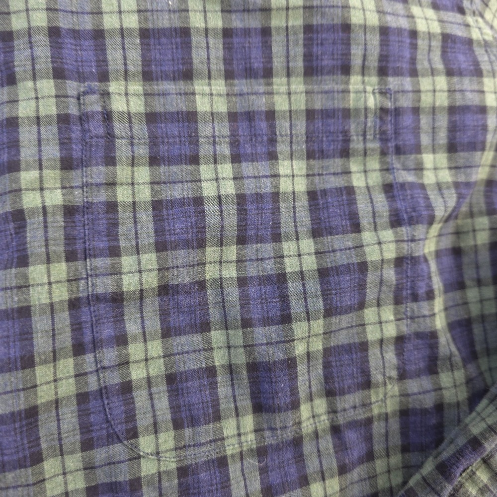 J Crew Shirt XL Slim Fit Green Blue Check Long‎ Sleeve Button Down Cotton - Picture 2 of 7